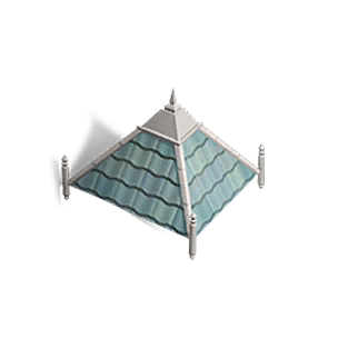 1/2 Height Springtime triangular pyramid Roof