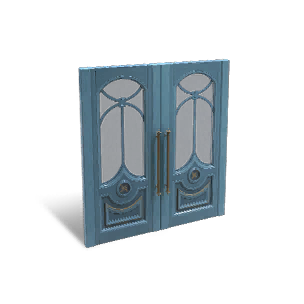 Elegant Blue Double Doors
