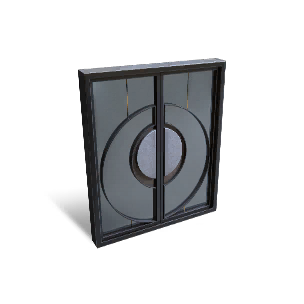Modern Black-Framed Window