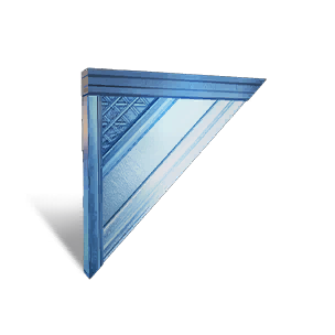 Small Glazed Inv Right-sloping Wall