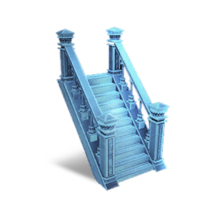 Glazed Tall Narrow Steps