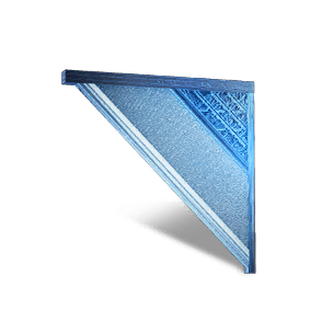 Glazed Inv Right-sloping Wall