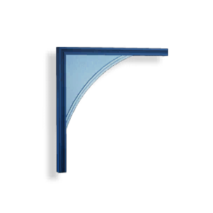 Glazed Inv Right Crescent Wall