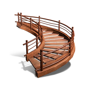 Left 1/2 Height Florivox Spiral Staircase