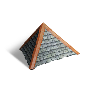 1/2 Height Florivox Triangular Pyramid Roof