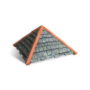 1/2 Height Florivox Square Pyramid Roof
