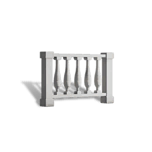 1/2 Minimalist Plaster Pillar Straight Parapet