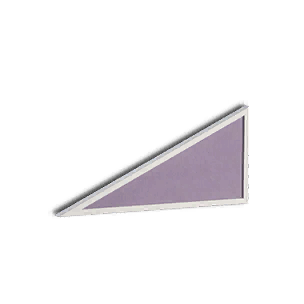 1/2 Height Cement Left Wall - Misty Purple