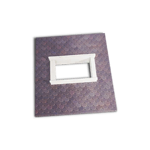 1/2 Height Beehive Tile Sloped Roof Window - Misty Purple