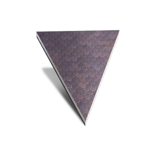 1/2 Height Beehive Tile Inv Tri Roof - Misty Purple