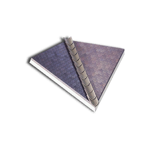 1/2-Height Beehive Tile Inv Roof Corner - Misty Purple