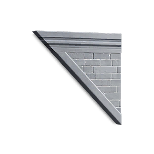 Small Courtyard Style Inv Left-sloping Wall