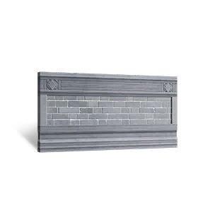 Courtyard Style Square Half-Wall