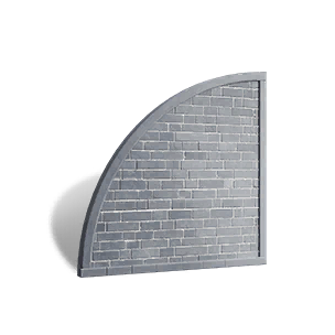 Courtyard Style Left Fan-shaped Wall
