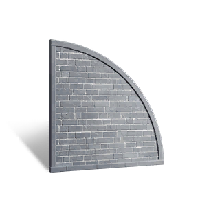 Courtyard Style Right Fan Wall