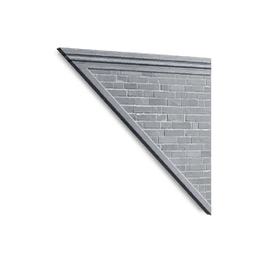 Courtyard Style Inv Left-sloping Wall