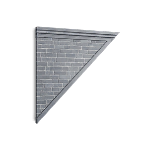 Courtyard Style Inv Right-sloping Wall