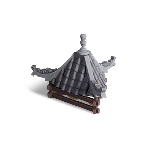 Courtyard Style Triangular Pyramid Roof