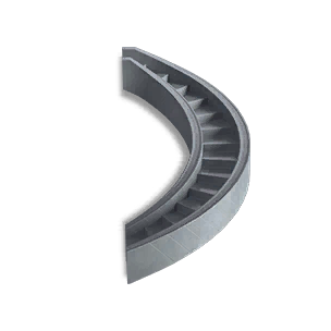 Courtyard Style Left-spiral Stairs