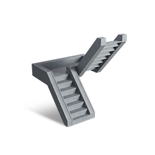 Courtyard Style Left-turnback Stairs
