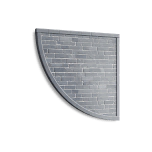 Courtyard Style Inv Left Fan-shaped Wall