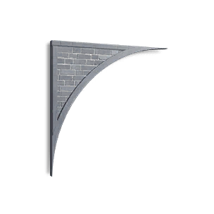 Courtyard Style Inv Right Crescent Wall