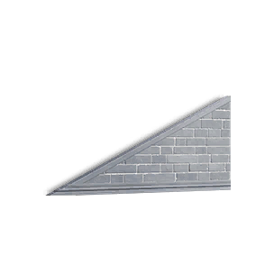 Courtyard Style 1/2 Height Left-sloping Wall