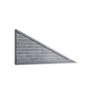 1/2 height Courtyard Style Right-sloping Wall