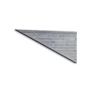 1/2 height Courtyard Style Inv Left-sloping Wall