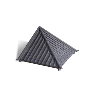1/2 height Courtyard Style Roof Corner