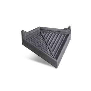 1/2 height Courtyard Style Inv Roof Corner