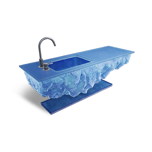 Ice Blue Bar Counter - Facilities in Once Human