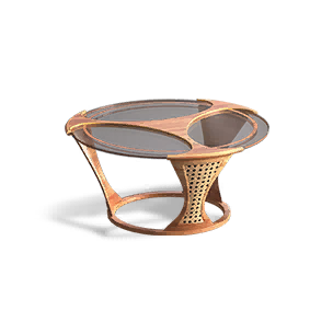 Trident Wood Glass Coffee Table