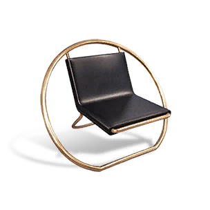 Black Gold Hover Ring Chair