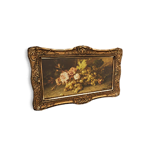 Wooden Frame Floral Still Life Painting