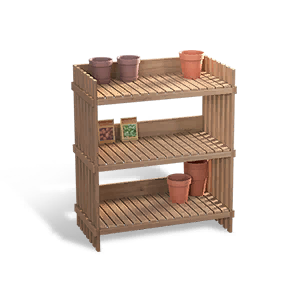 Three-Layer Grilled Wooden Rack