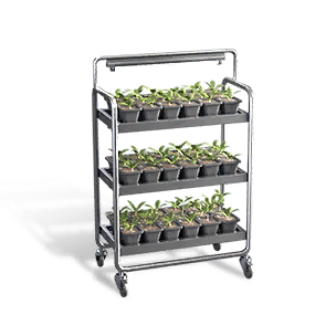 Three-Layer Metal Seedling Cart
