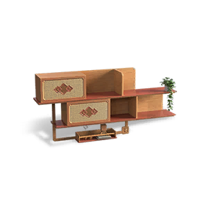 Wall-Mounted Multi-Tier Shelf