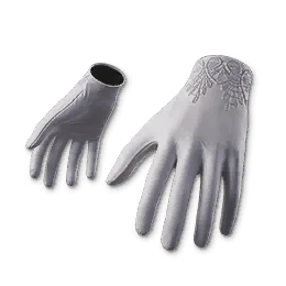 White Silk Gloves