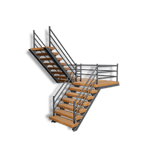 Right Steel & Wood Stairs 05 crafting recipe in Once Human