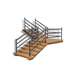 Right Steel & Wood Stairs 10 crafting recipe in Once Human