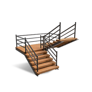 Left Steel & Wood Stairs 09 crafting recipe in Once Human