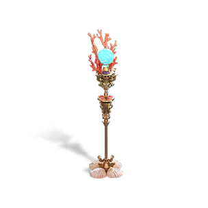Red Coral Gold Column Floor Lamp crafting recipe in Once Human