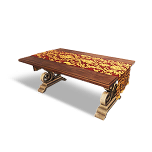 Retro Long Table with Red Cloth crafting recipe in Once Human